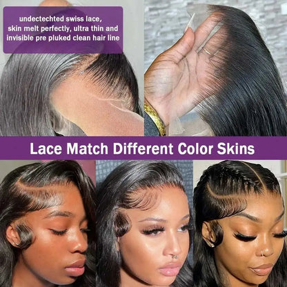 40 42 Inch 250% Wear And Go Glueless Wigs Body Wave Human Hair Wigs 13x4 13X6 Wet and Wavy HD Lace Frontal Wigs For Women