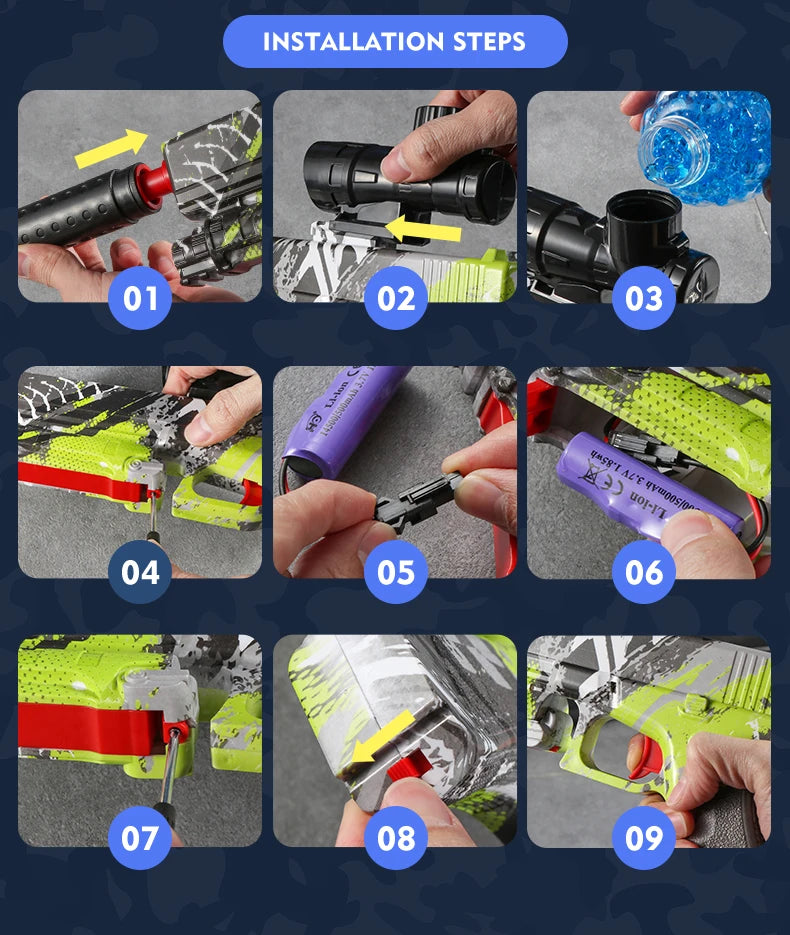 M416 Electric Blaster Gun Set, High Precision Shooting Toy, Perfect Outdoor Toy Gift for Birthday (Bullets Excluded)
