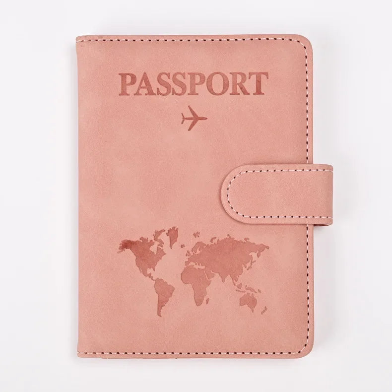 Travel Passport Cover Holder Case PU Leather Men Women Ticket Wallet Protective with Credit Card Holder Protector Cover Case