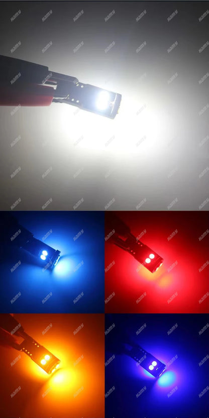 2/4/6/8/10/20 PCS T10 W5W LED Bulb Canbus Car Interior Dome Door Glove Box Trunk License Plate Lights 12V 6SMD 400LM 6500K White