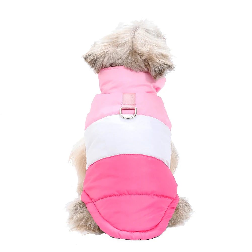 Dog Clothes For Autumn Winter Warm Pets Jacket With D-ring Outdoor Waterproof Puppy Vest Coat For Small Medium Dogs Yorkshire