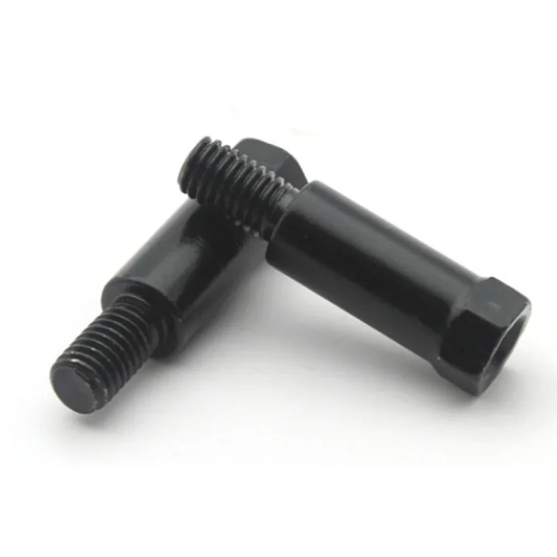 1 Pair Longer Black Silver Motorcycle Rear Mirror Adapters M8 8mm Clockwise Anti-clockwise Right Left Hand Thread Changing Screw