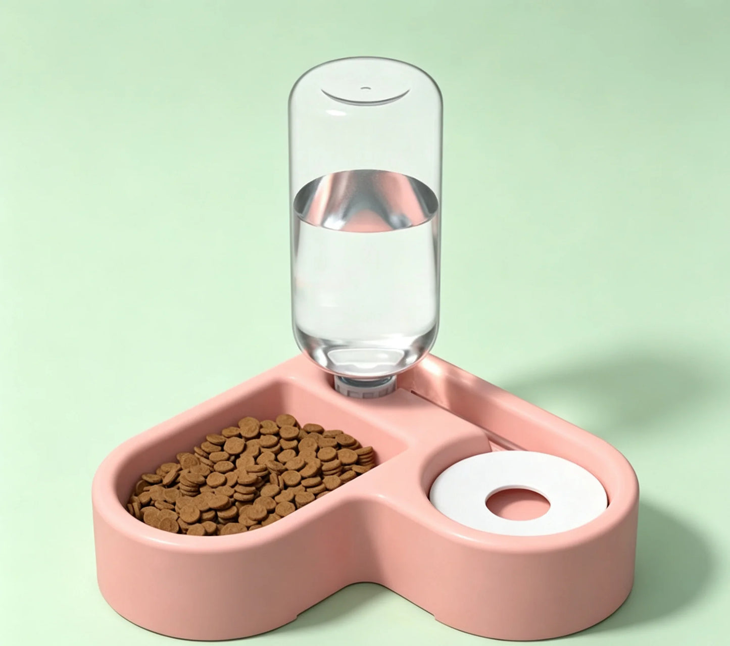 1PC Automatic Drinking Fountain Heart-shaped Pet Bowl Waterproof Spout Cat and Dog Bowl