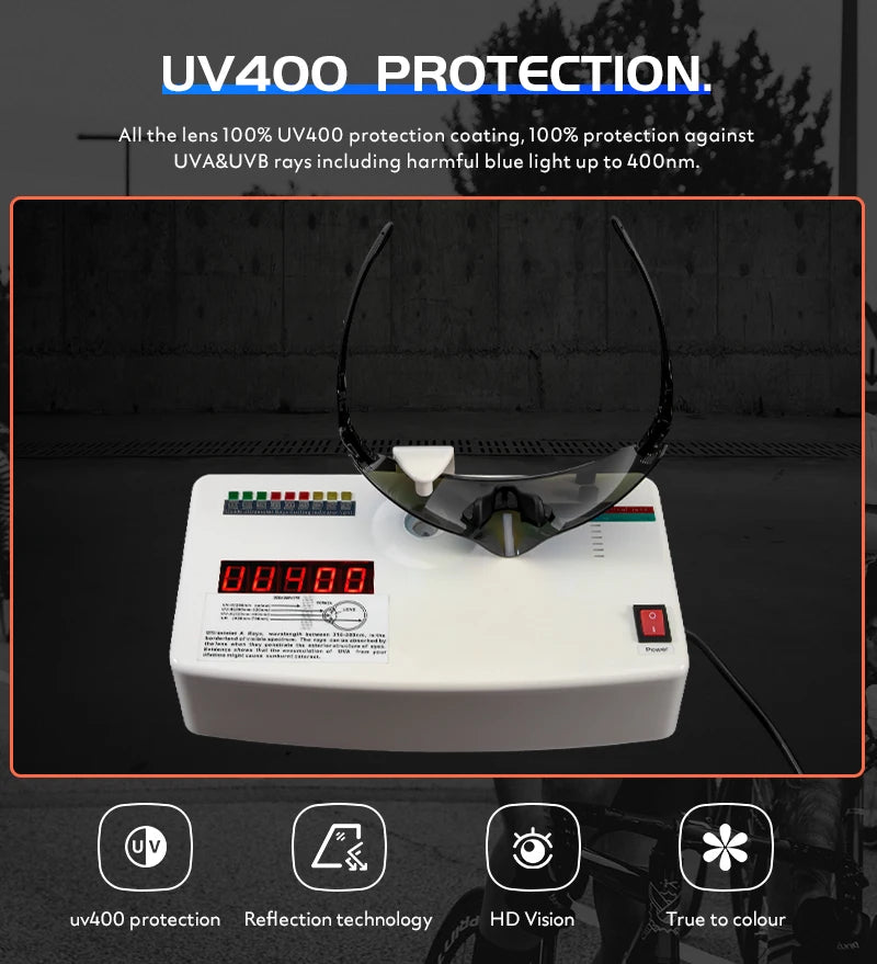 2025 Kapvoe Sport Sunglasses Road Bike Mountain Bicycle Cycl Glasses Riding Goggle Sports Eyewear for Man Women Cycling Glasses