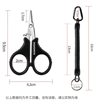 1set Titanium Coating Stainless Steel Fishing Scissor Plier Cut PE Braid Line Cutter Plies Carp Outdoor Fishing Accessories Tool