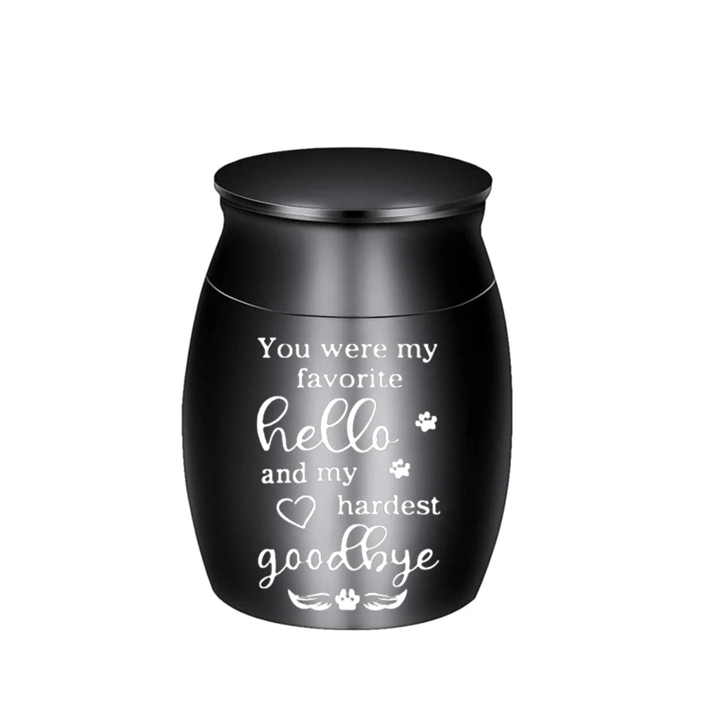 Small Urns for Human Ashes Mini Urn for Ashes Dog paw print Keepsake Urns for Ashes for Sharing Memorial Ashes Holder