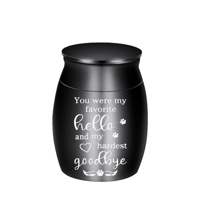Small Urns for Human Ashes Mini Urn for Ashes Dog paw print Keepsake Urns for Ashes for Sharing Memorial Ashes Holder