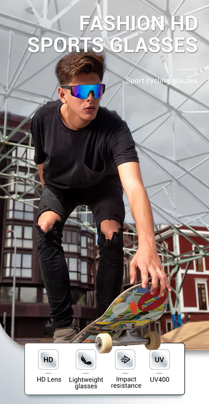 SCVCN Outdoor Cycling Sunglasses Men MTB Driving Bike Glasses Sports Climbing Hinking Eyewear Glasses Women MTB UV400 Goggles