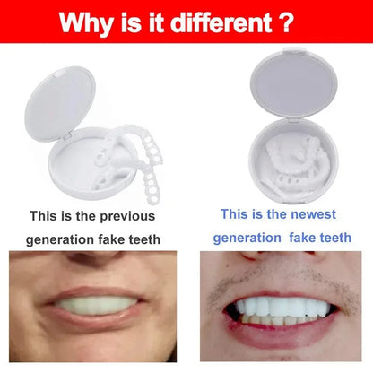 Teeth Veneers Whitening Dentures Braces Temporary False Teeth Cover Perfect Smile Comfortable Fit Denture Kit