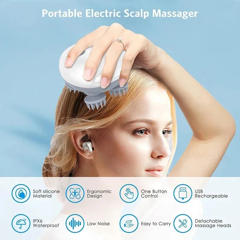 Electric Head Massager with Adjustable Speed Scalp Massage, Full Body Deep Muscle Vibrating Massage Cat Pet Massager