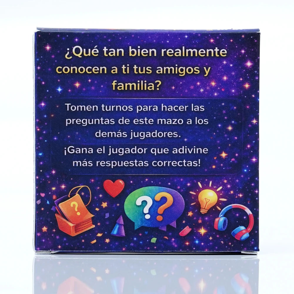 Español Mas Que Preguntas Juego de Cartas de Preguntas para Amigos Familia y Parejas Juego de Mesa Conversacional