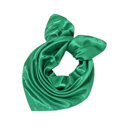 Women New Plain Satin Solid Color 60x60cm Square Scarf Girl Simulation Silk Performance Small Scarves Best Party Gift