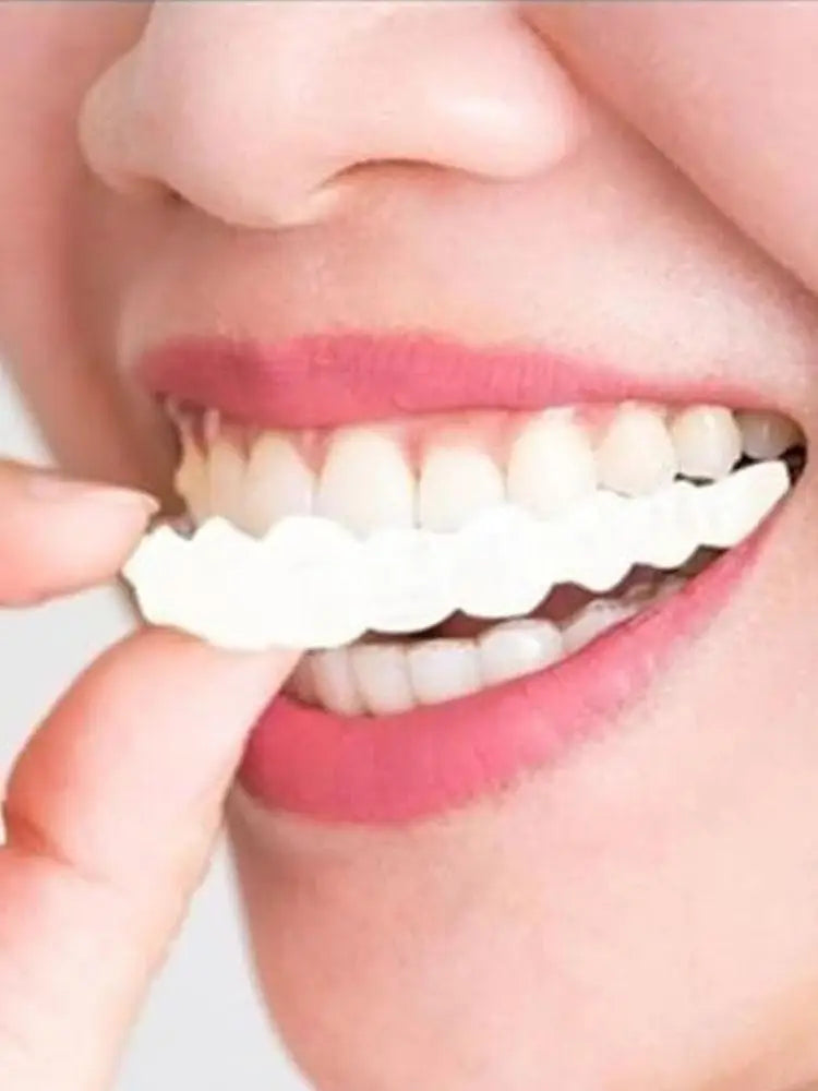 Dental Upper Lower Cover Bright Veneers Comfort Fit Flex Dentures Braces Whitening Replacement Smile Improver CK848-fro