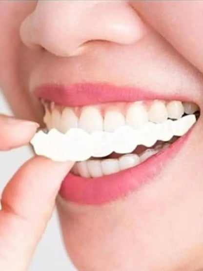 Dental Upper Lower Cover Bright Veneers Comfort Fit Flex Dentures Braces Whitening Replacement Smile Improver CK848-fro