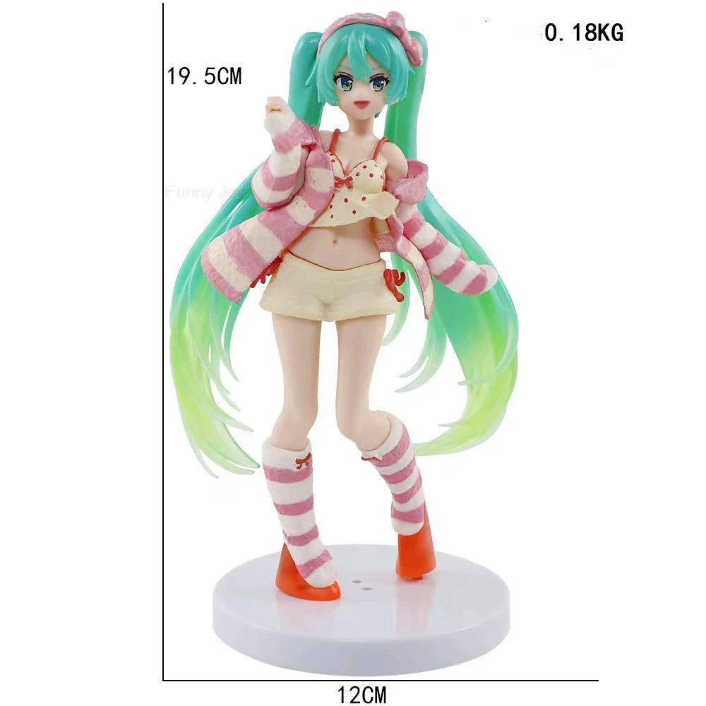 Anime Figure Cherry Blossoms Dress Action Figures Kawaii Swimsuit Vocaloid PVC Collectible Model Toys Girl Gift
