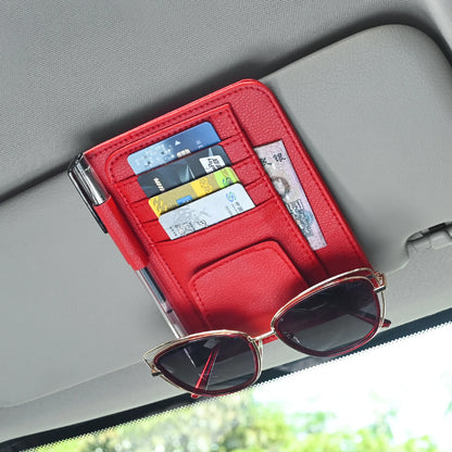 JFBONIN Car Visor Organizer Multi-Pocket Pouch Bag Card Glasses Storage Holder Scratch-resistant Auto Visor Holder For Car