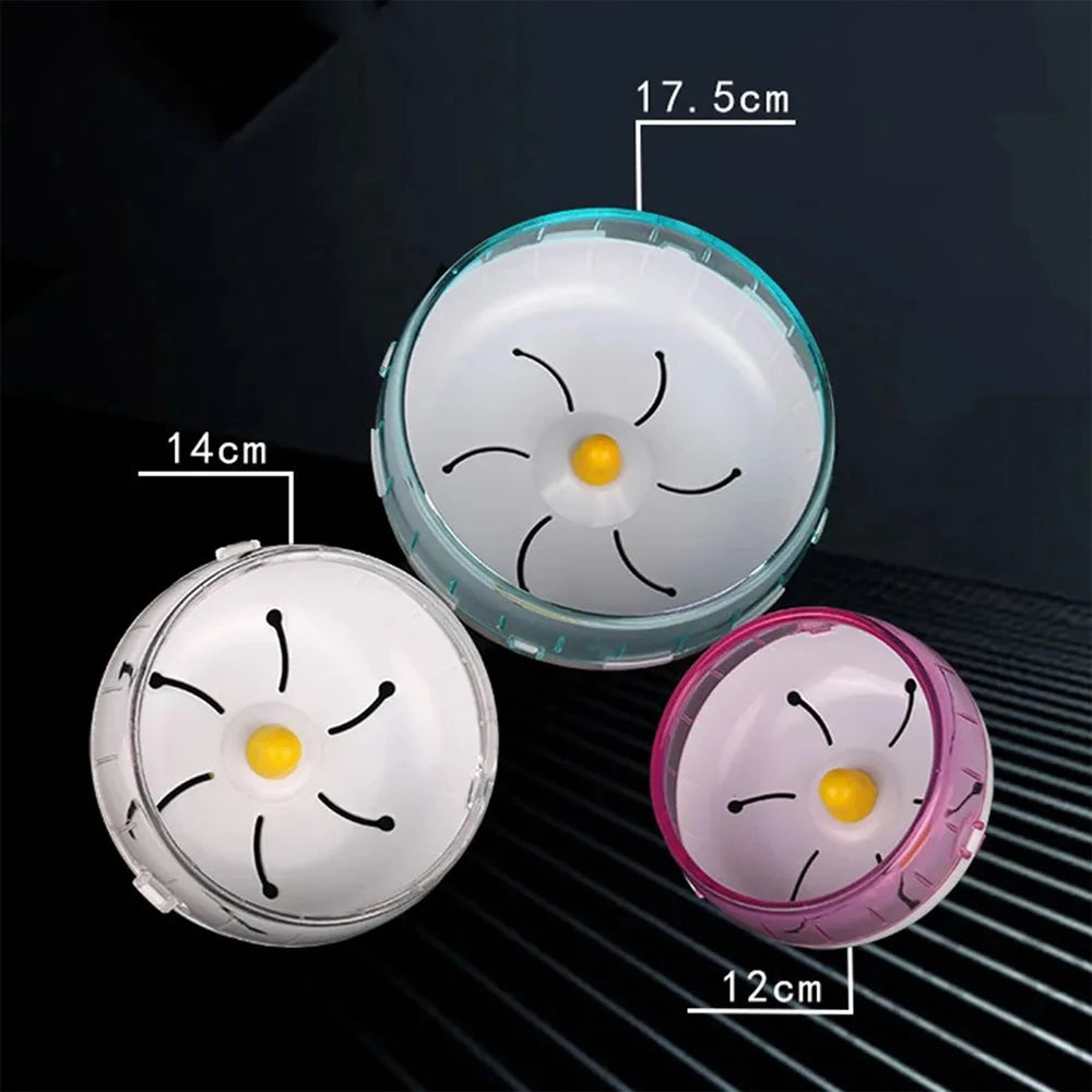 Hamster Wheel Running Disc Toy Sport Running Silent Transparent Small Pet Rotatory Jogging Wheel Toys Pet Hamster Cage Supplies