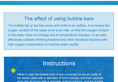 Aquarium Air Pump Oxygen Air Bubble Tube Aerator for Fish Tank Waterscape Bendable Air Stone Pipe Strip Diffuser Accessories