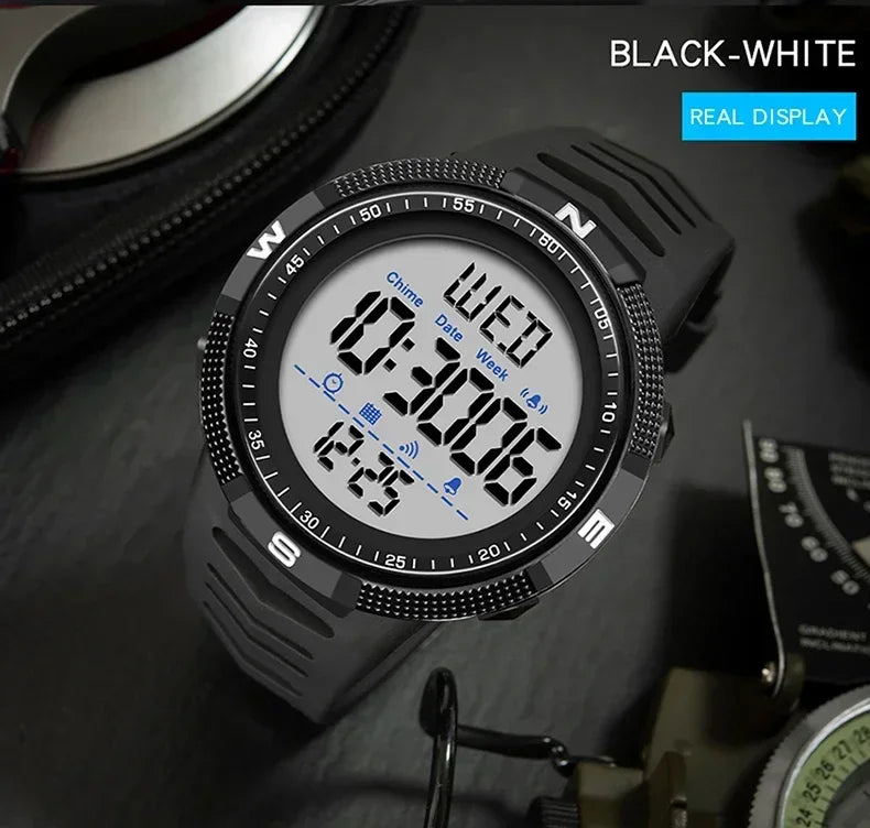 SANDA 6014 Countdown Waterproof Digital Mens Wristwatches Military Sport Watch for Men Clock Shockproof Relojes Para Hombre