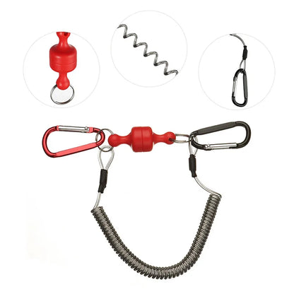 Magnetic fishing anti-loss rope carp fishing tools accessories Outdoor fishing goods quick-release strongagnetic portable buckle