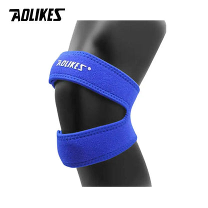 AOLIKES 1PCS Pressurized Knee Wrap Sleeve Support Bandage Pad Elastic Braces Knee Hole Kneepad Safety Basketball Tennis Cycling