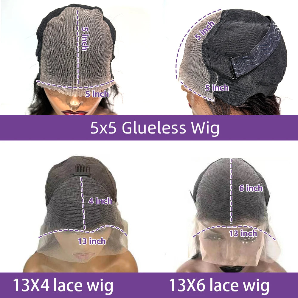 40 42 Inch 250% Wear And Go Glueless Wigs Body Wave Human Hair Wigs 13x4 13X6 Wet and Wavy HD Lace Frontal Wigs For Women