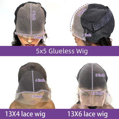 40 42 Inch 250% Wear And Go Glueless Wigs Body Wave Human Hair Wigs 13x4 13X6 Wet and Wavy HD Lace Frontal Wigs For Women