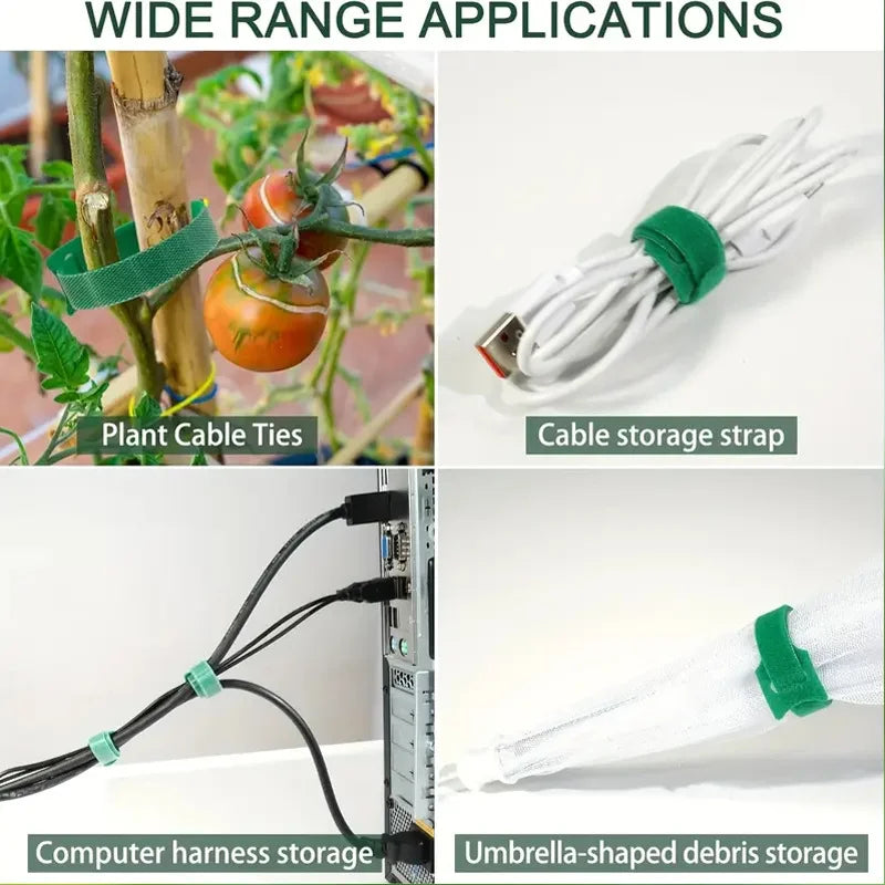 100PCS Velcro zip ties, plant ties, non slip garden ties, suitable for gardening, home decor, etc