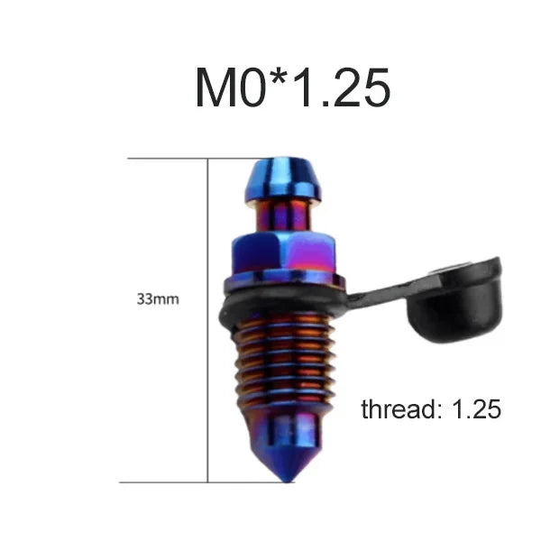 Motorcycle Brake Pump Calipers Exhaust Bleed Screw with Rubber Dust Cap for Moped Scooter M8 M10 1.25 1.0 Picth