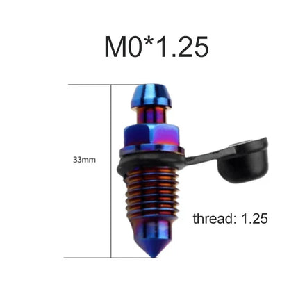 Motorcycle Brake Pump Calipers Exhaust Bleed Screw with Rubber Dust Cap for Moped Scooter M8 M10 1.25 1.0 Picth