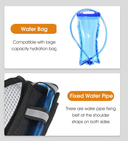 WEST BIKING 10L Ultralight Cycling Backpack Ergonomic Strap MTB Road Bicycle Bag With Water Bag Outdoor Hiking Climbing Bag