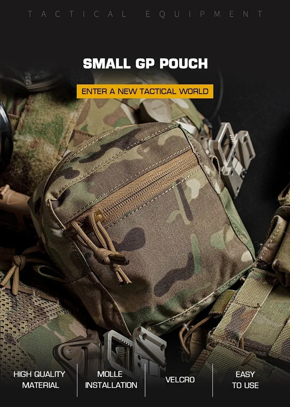 Tactical Molle Pouch Admin GP Pouches Small Utility EDC Bag for Tactical Belt and Molle Vest Storage Bag Hunting Bag