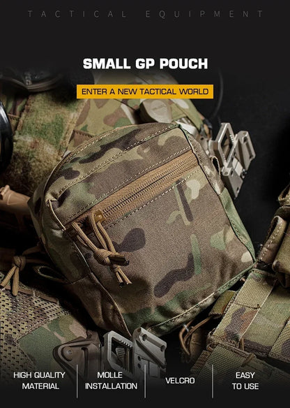 Tactical Molle Pouch Admin GP Pouches Small Utility EDC Bag for Tactical Belt and Molle Vest Storage Bag Hunting Bag