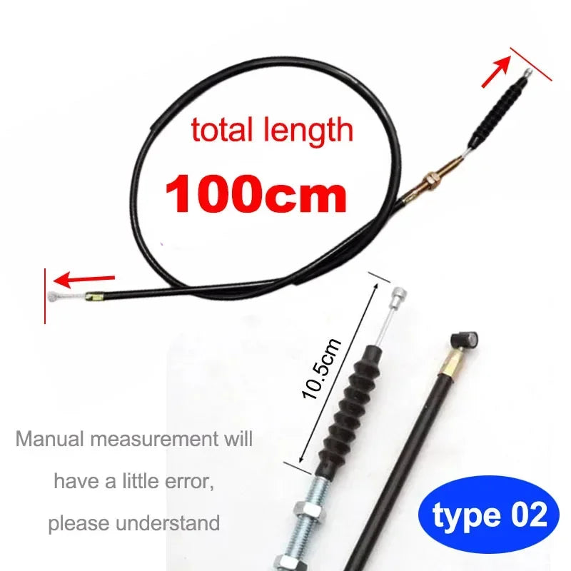 Motorcycle Clutch Cable Line Stroke 10.5/13.5cm Length 80/90/100/110/120/130/140cm for Dirt Pit Bike ATV 50cc 125cc 150cc 200cc