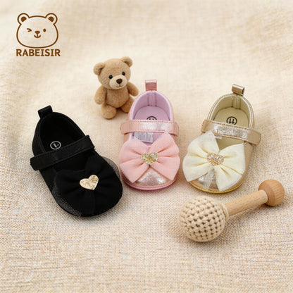 Baby Step Shoes Baby's First Pair of Toddler Shoes Baby Shoes Breathable Non-slip Girls Fashion Shoes Princess Lace Style