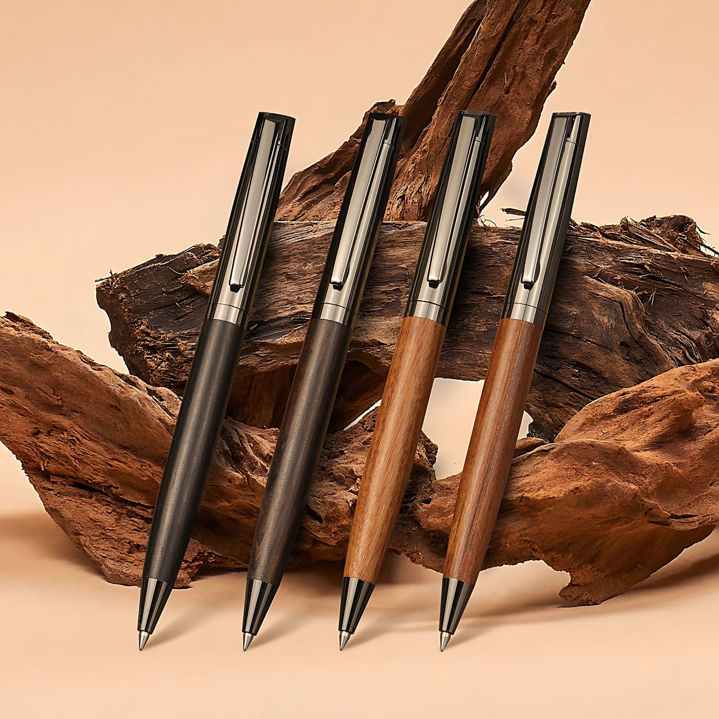 YUN CHUN 1 Set Premium Metal Ballpoint Pen with Wood Barrel for Smooth Writing and High-End Design-Black Ink-Office-With Case