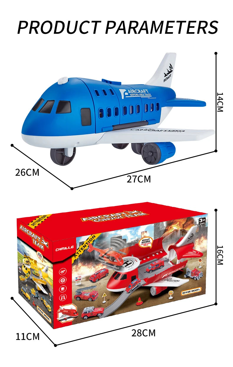 Creative and novel deformation airplane toy combination - Multiple themes, gift box packaging - Gifts suitable for boys and girl