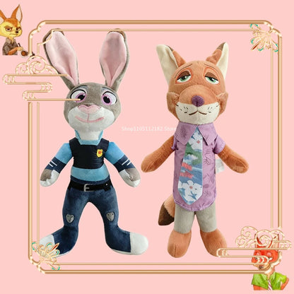 Hot Zootopia Disney Cartoon Anime Plush Toy Fox Nick Wilde Rabbit Judy Hopps Doll Soft Stuffed Animals Toys Kids birthday Gifts