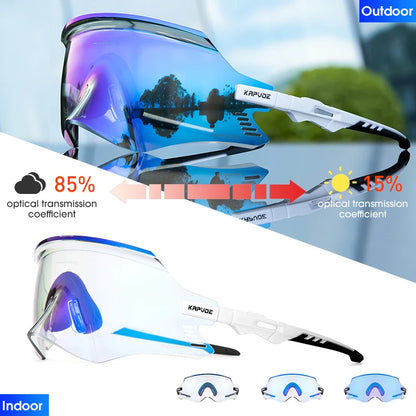 2025 Kapvoe Sport Sunglasses Road Bike Mountain Bicycle Cycl Glasses Riding Goggle Sports Eyewear for Man Women Cycling Glasses