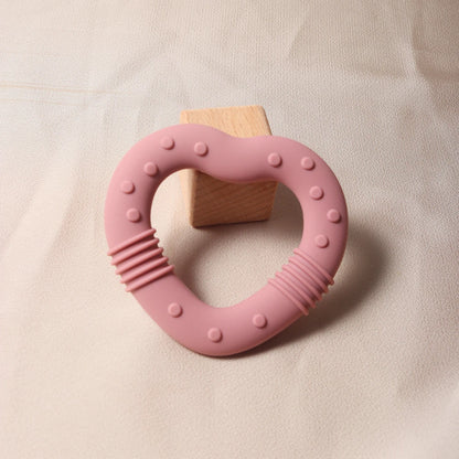 New Star Silicone Teether Food Grade Heart Baby Teething Toy