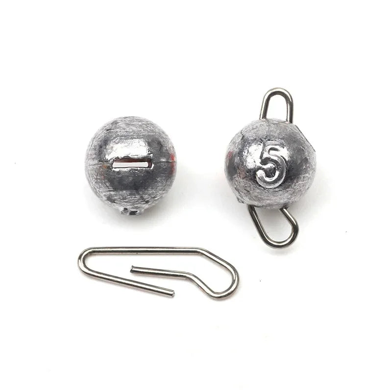 5pcs/lot Fishing Weight Sinker 3g-28g Deep Water Bullet Weight with Swivel Round Ball Sinkers Fishing Tackle Accessories