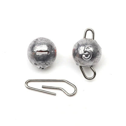 5pcs/lot Fishing Weight Sinker 3g-28g Deep Water Bullet Weight with Swivel Round Ball Sinkers Fishing Tackle Accessories