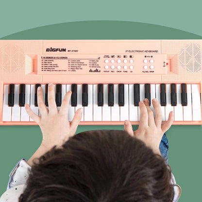 37 Keys Electronic Piano Keyboards with Microphone Rechargeable Education Toys Musical Instrument Gifts for Boys Girls