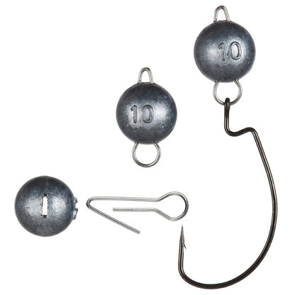 5pcs 2g-18g Fishing Weight Sinker Jig Head Deep Water Bullet Weight with Swivel Round Ball Sinkers Fishing Tackle Accessories