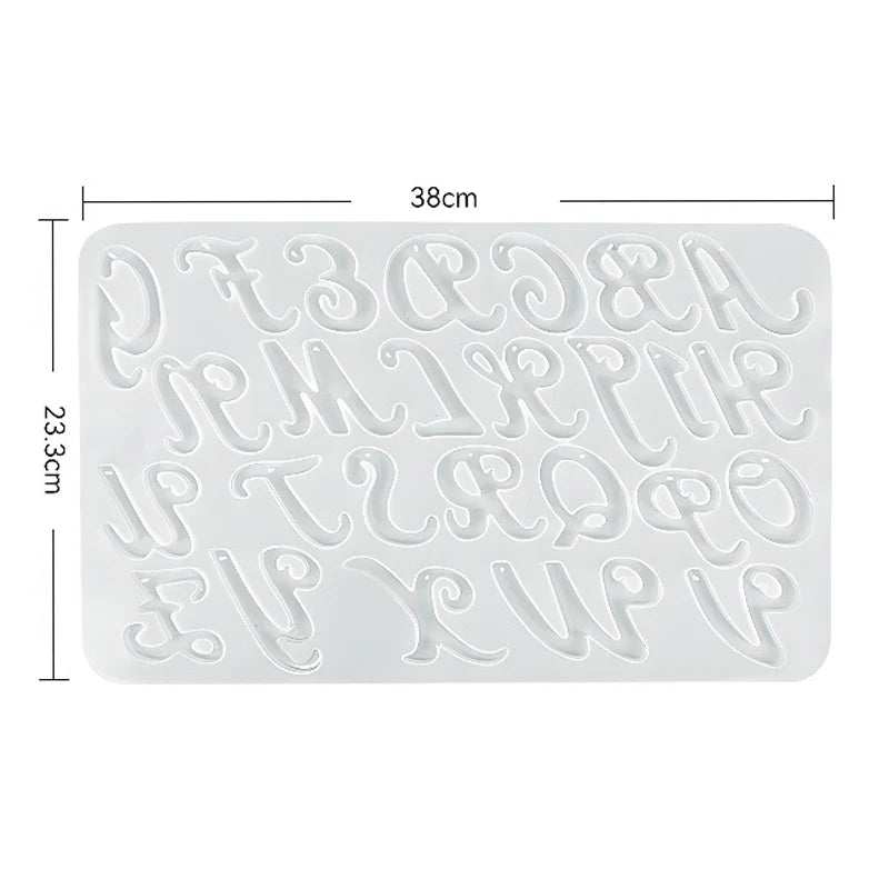 Alphabet Silicone Mold for Epoxy Resin Kit Mixed Style Letters Resin Casting Mold Set DIY Keychain Pendant Jewelry Making Tools