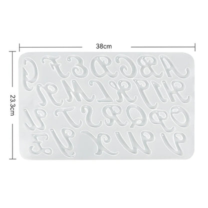 Alphabet Silicone Mold for Epoxy Resin Kit Mixed Style Letters Resin Casting Mold Set DIY Keychain Pendant Jewelry Making Tools