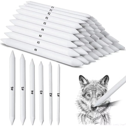 3/6/12/48Pcs Blending Stump and Tortillions, Paper Art Blenders, Art Pencils, Drawing Pencils for Student Sketch Drawing Tools
