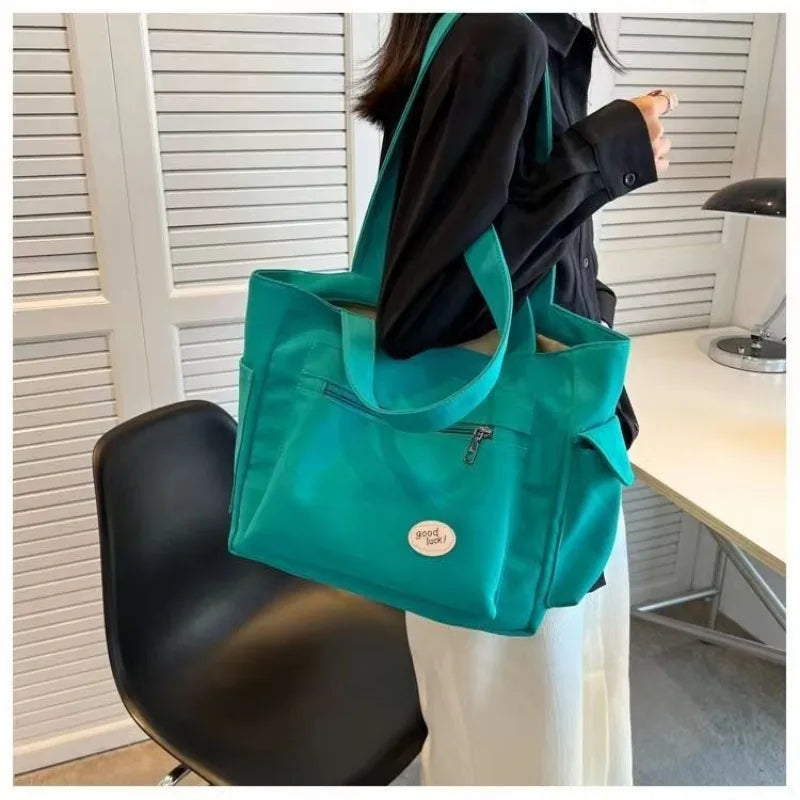 2025 Fashion Shoulder Bag for Women's Class Large Capacity Student Tote Bag  New Canvas Commuter Handbag Women Bag Eco Bag