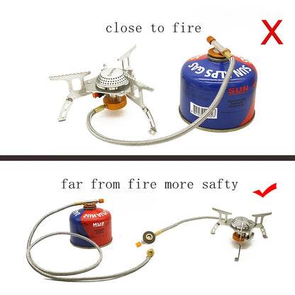 Outdoor Camping Gas Tank Inflation Connection Pipe Extension Line 1M Flat Gas Tank Connection Extension Line