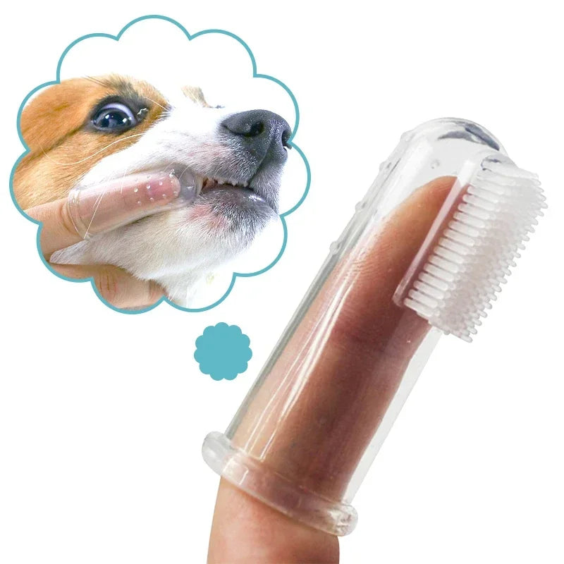 Ultra Soft Silicone Finger Toothbrush for Dog Cats Remove Plaque Tartar Puppy Kitten Teeth Cleaning Dental Care Oral Hygiene Pet